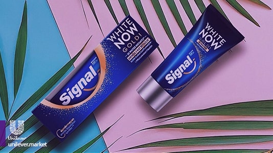 Signal WhiteNow Gold toothpaste Unilever Market 