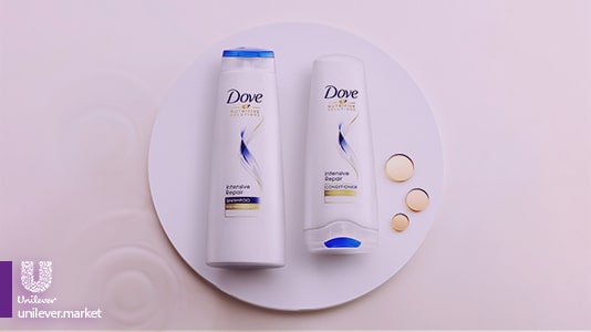 Dove Intensive Repair shampoo unilever market شامپو داو برای موهای آسیب دیده
