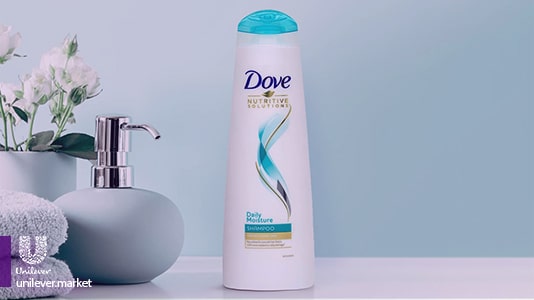 dove daily moisture shampoo Unilever market شامپو داو موهای معمولی