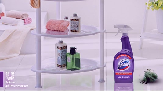 Domestos Purple Multipurpose surface Cleaner unilever market اسپری دامستوس بنفش یونیلیور مارکت
