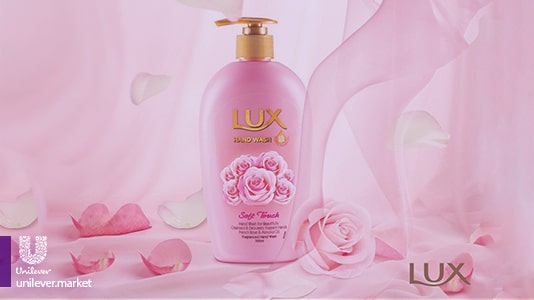 Unilever Market Lux Soft Touch Hand Washing Liquid مايع دستشويی لوكس صورتی