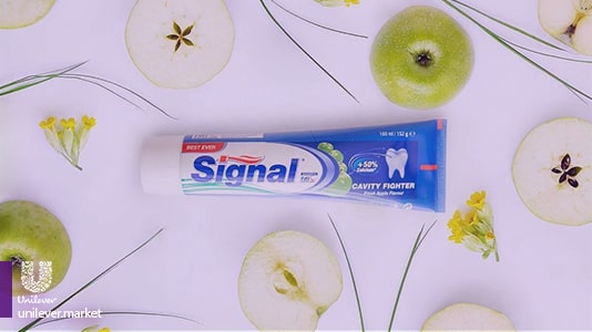 Signal Cavity Fighter Fresh Apple Flavor Toothpaste Unilever Market