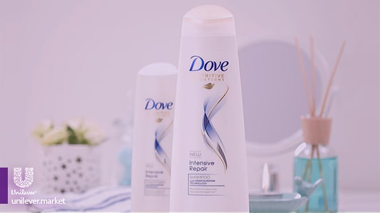  شامپو داو برای موهای آسیب دیده Dove Intensive Repair shampoo unilever market