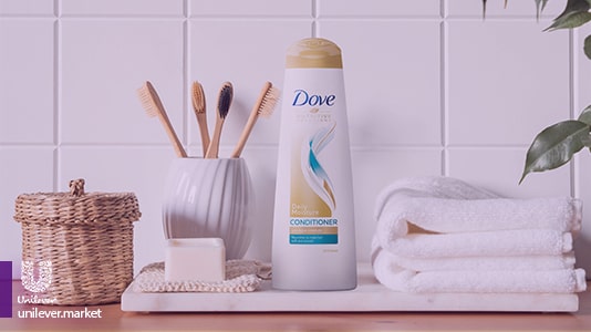  نرم کننده روزانه داو Dove Daily Moisture hair conditioner Unilever market