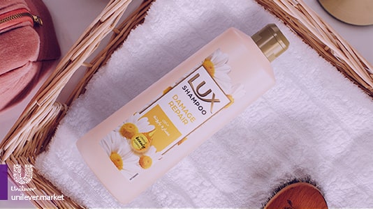 Lux Damage Hair Shampoo Unilever market