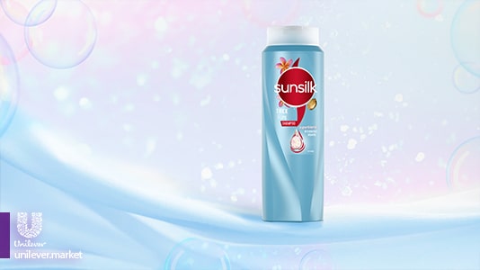 sunsilk-thick-and-long-shampoo ,unilever market شامپو سان سیلک آبی برای موهای پر پشت و بلند 