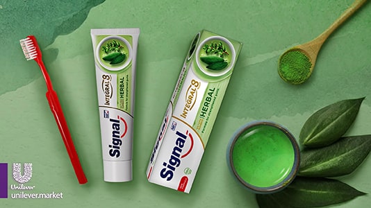 signal integral 8 herbal toothpaste unilever market خمیر دندان اینتگرال 8 مریم گلی و آویشن