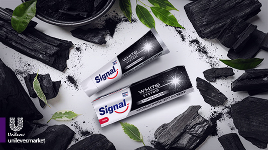 signal white system charcoal toothpaste Unilever Market