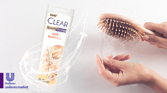 Clear anti hair fall shampoo_ Unilever.market شامپو کنترل ریزش مو بانوان کلییر 